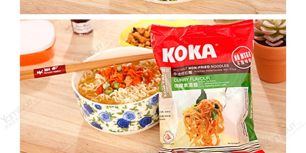 新加坡KOKA 非油炸拉面 咖喱汤味 4包入