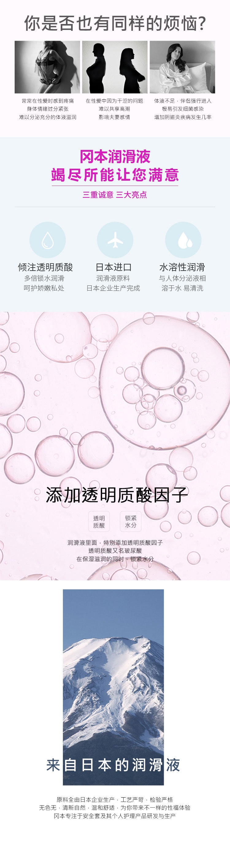 日本OKAMOTO岡本 002玻尿酸水溶性潤滑液 60ml