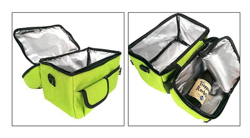 Large Capacity with Adjustable Shoulder Strap Lunch Bag New Green