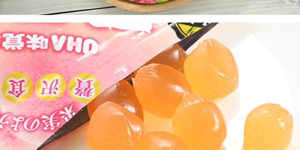 日本UHA悠哈 味覺糖 純正100%水蜜桃口感果汁軟糖 40g