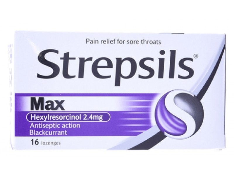 英國RB STREPSILS使立消 特強鎮痛殺菌配方喉糖 #黑加侖子味 16粒入