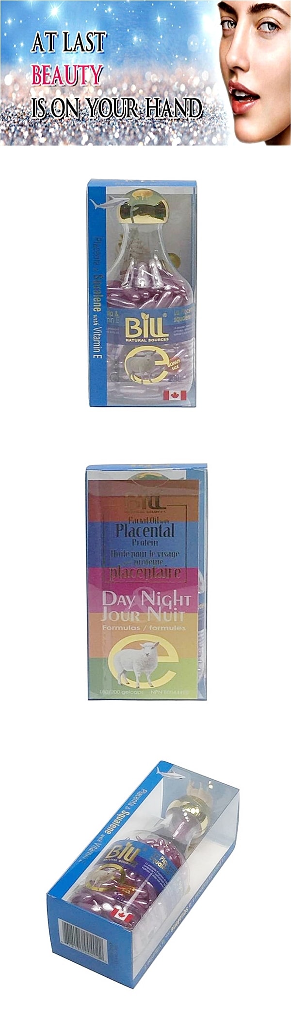 加拿 大BILL 活性羊胎素精華 角鯊烯配方含維他命E 200粒入