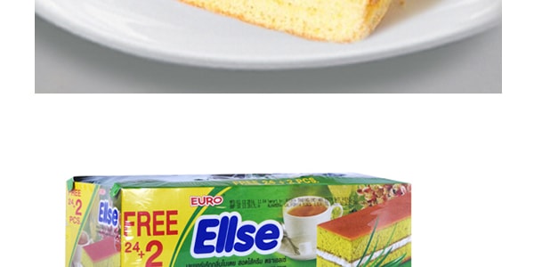 泰国EURO ELLSE 奶油夹心小蛋糕 香兰味 24+2枚入