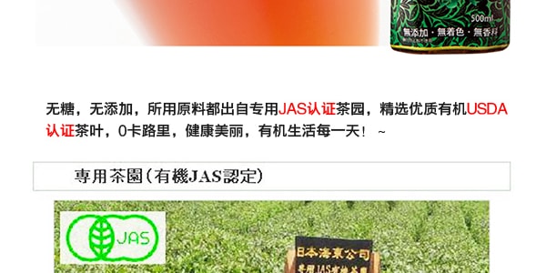 日本海东铭茶 有机手摘黑乌龙茶 500ml USDA认证 专用JAS茶园